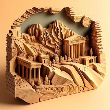 3D model Agrigento in Italy (STL)